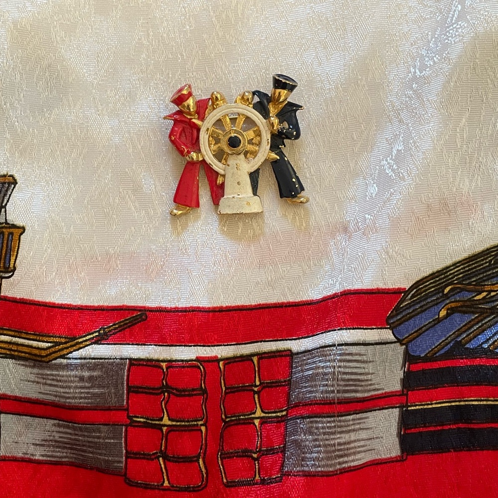 Antique Statement Nautical Brooch - image 1